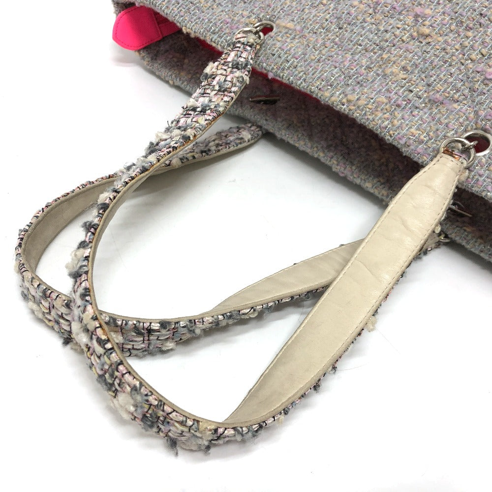 CHANEL CC ココマーク カンボンライン ラージ ショルダーバッグ 肩掛け トートバッグ ツイード レディース パープル系 - brandshop-reference