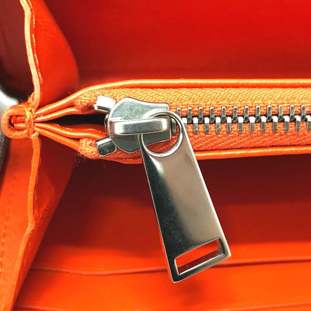 BOTTEGA VENETA 593217 ラウンドファスナー 長財布 レザー メンズ オレンジ - brandshop-reference