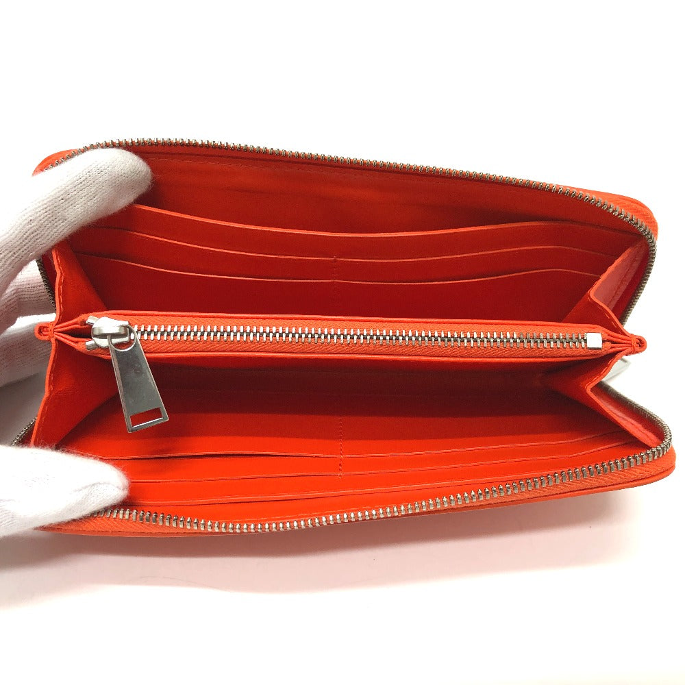 BOTTEGA VENETA 593217 ラウンドファスナー 長財布 レザー メンズ オレンジ - brandshop-reference