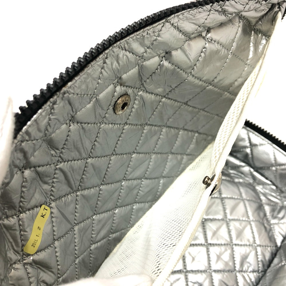 CHANEL チェック ココマーク クーラーバッグ 保冷バッグ カバン ショルダーバッグ キャンバス レディース ホワイト - brandshop-reference