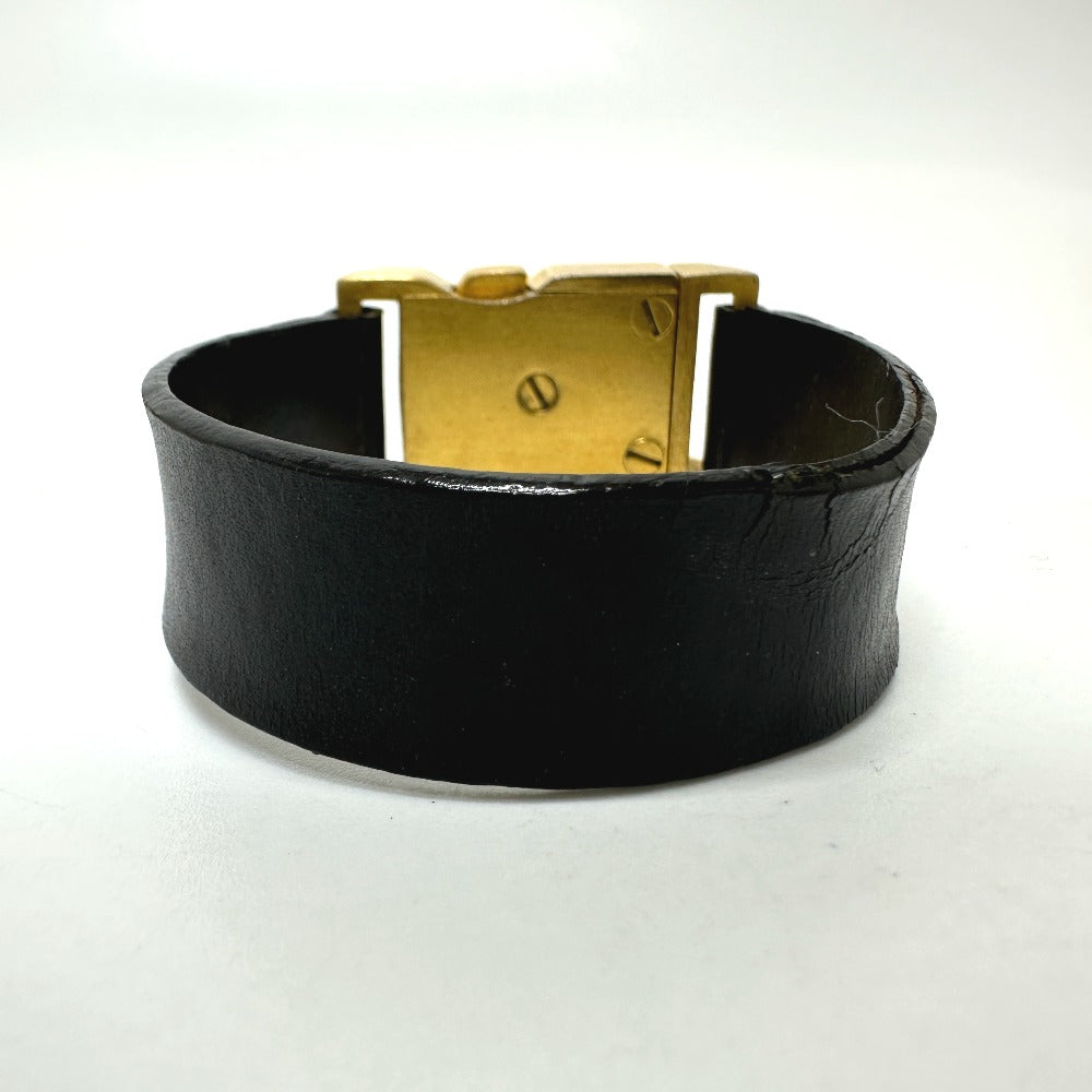 CHANEL ココマーク 00A ブレスレット GP/レザー レディース ブラック