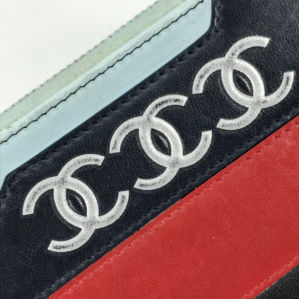 CHANEL エアライン トリプルココ ロングウォレット ラウンドファスナー 長財布 レザー レディース ブラック - brandshop-reference