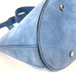BVLGARI Tote Bag, Shoulder Bag, Décolleté 2-Way Handbag, Suede, Women's, Blue