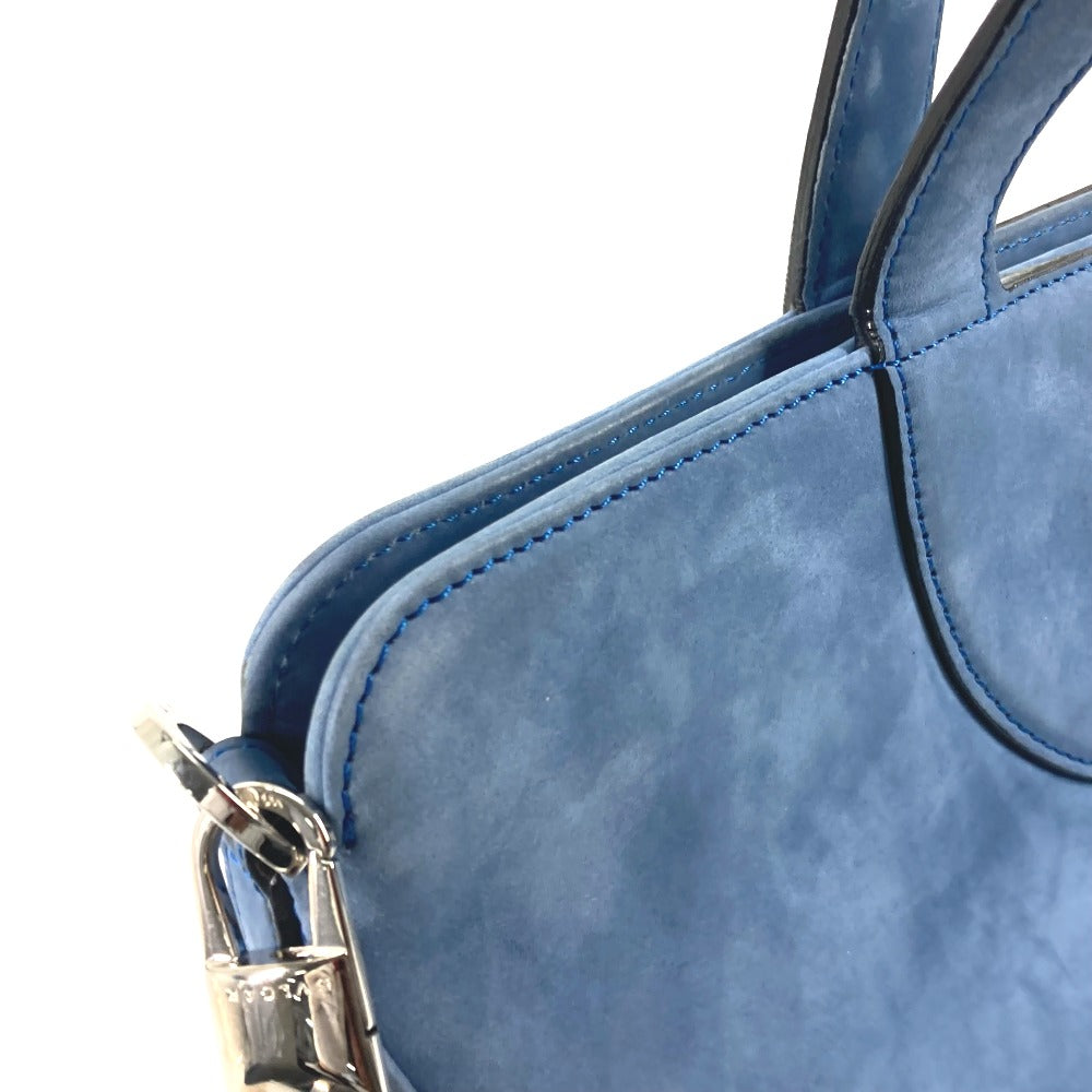 BVLGARI Tote Bag, Shoulder Bag, Décolleté 2-Way Handbag, Suede, Women's, Blue