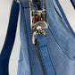 BVLGARI Tote Bag, Shoulder Bag, Décolleté 2-Way Handbag, Suede, Women's, Blue