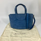 BVLGARI Tote Bag, Shoulder Bag, Décolleté 2-Way Handbag, Suede, Women's, Blue