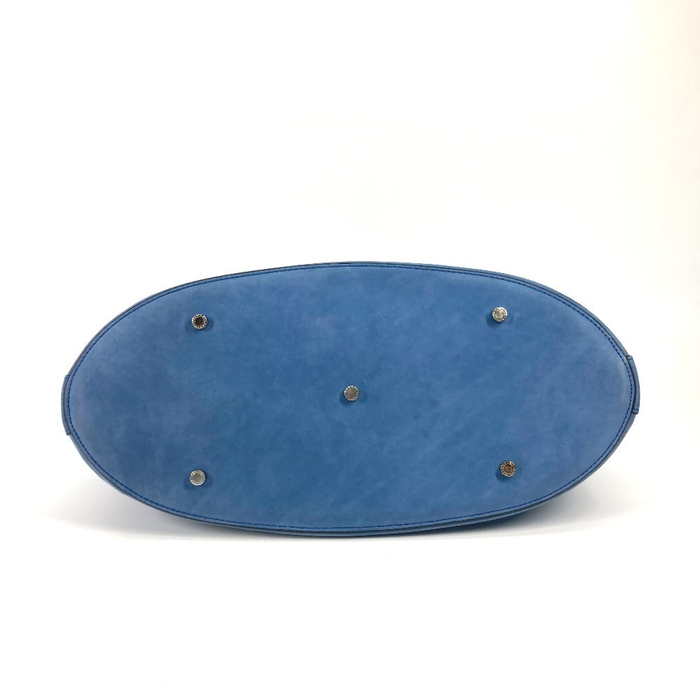 BVLGARI Tote Bag, Shoulder Bag, Décolleté 2-Way Handbag, Suede, Women's, Blue
