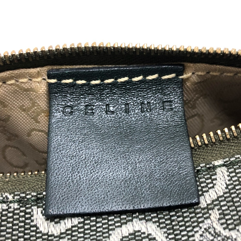 CELINE C Macadam Vanity Bag, Canvas, Unisex, Khaki