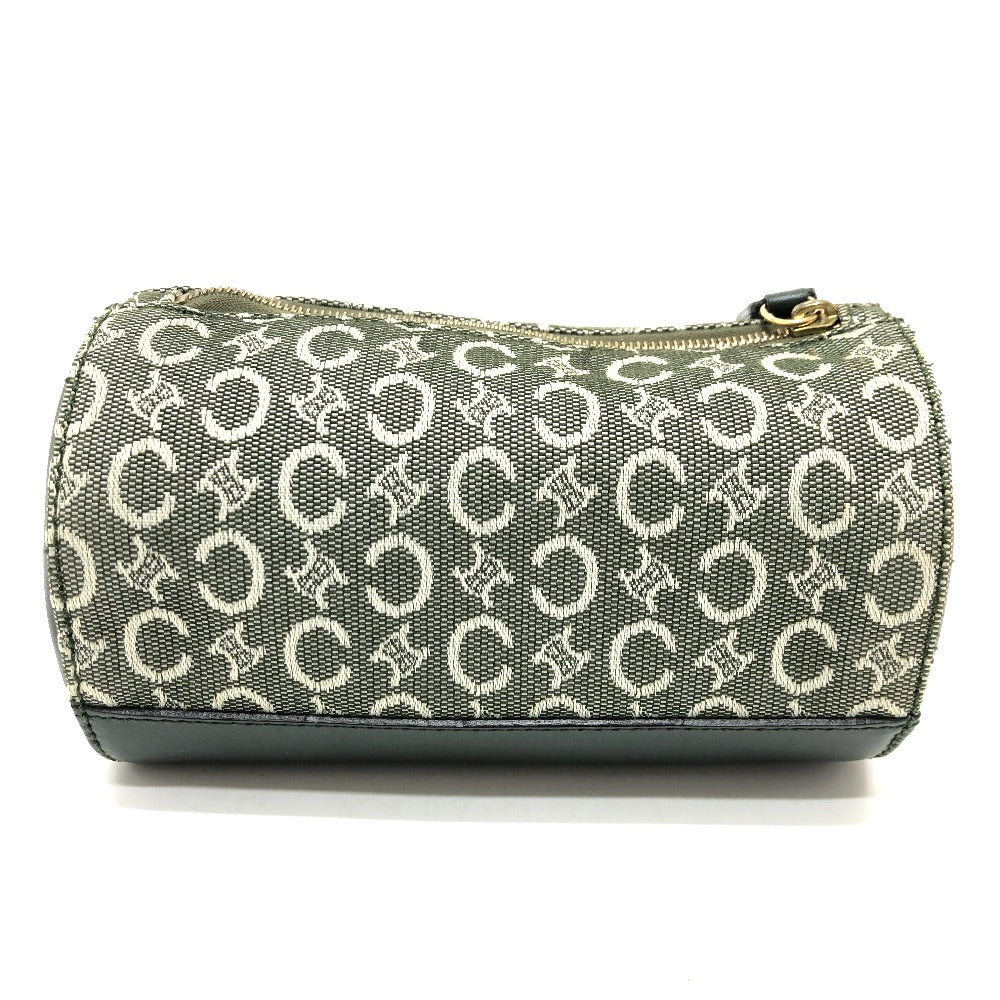 CELINE C Macadam Vanity Bag, Canvas, Unisex, Khaki