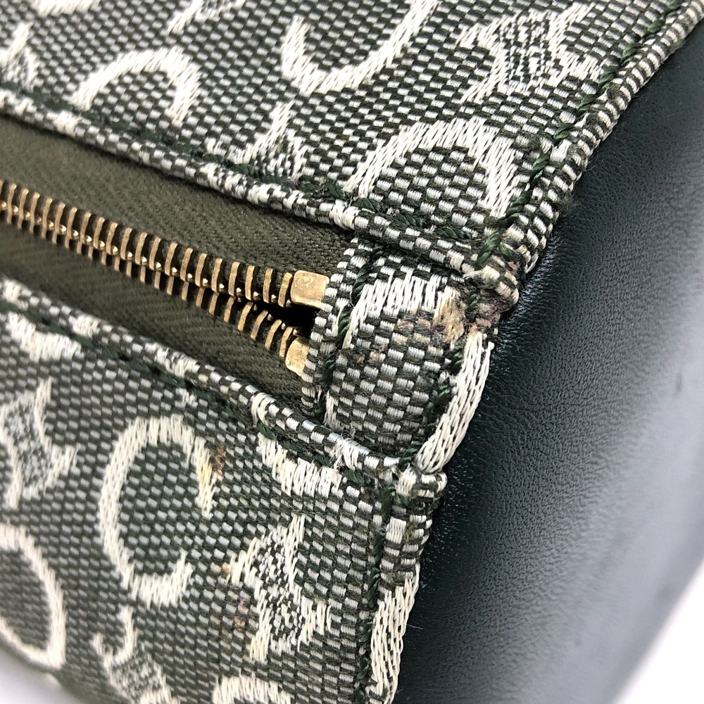 CELINE C Macadam Vanity Bag, Canvas, Unisex, Khaki