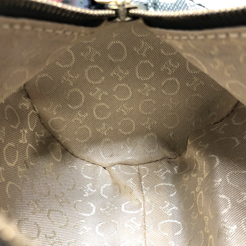 CELINE C Macadam Vanity Bag, Canvas, Unisex, Khaki