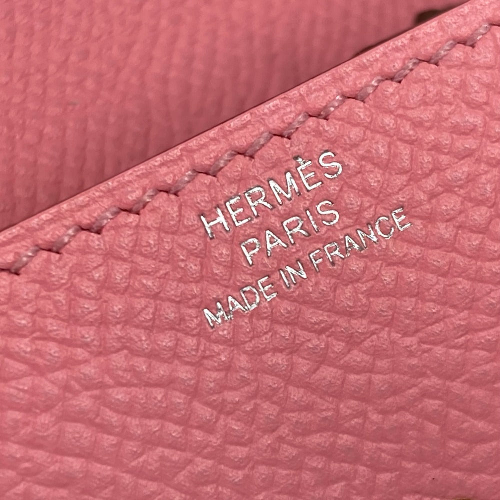 HERMES 財布 ルヴァンキャトル 小銭入れ コインケース ヴォーエプソン レディース ローズコンフェッティ ピンク
