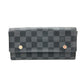LOUIS VUITTON N63084 Damier Graphite Portefeuille Long Modular Wallet, Men's, Black, Damier Graphite Canvas