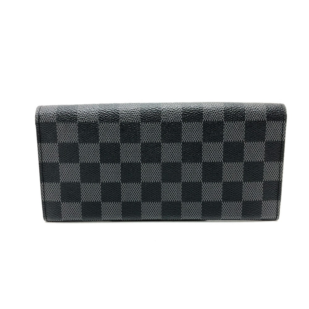 LOUIS VUITTON N63084 Damier Graphite Portefeuille Long Modular Wallet, Men's, Black, Damier Graphite Canvas