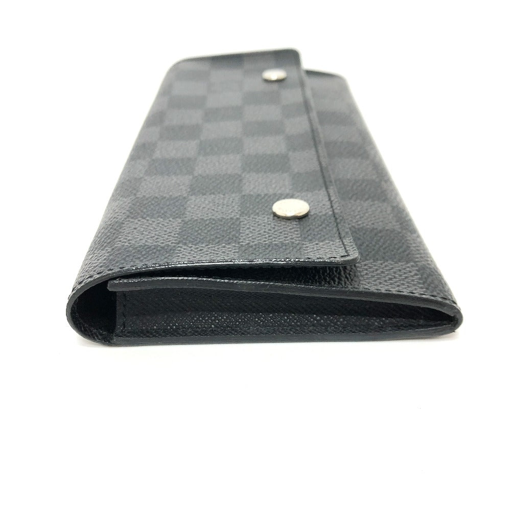 LOUIS VUITTON N63084 Damier Graphite Portefeuille Long Modular Wallet, Men's, Black, Damier Graphite Canvas