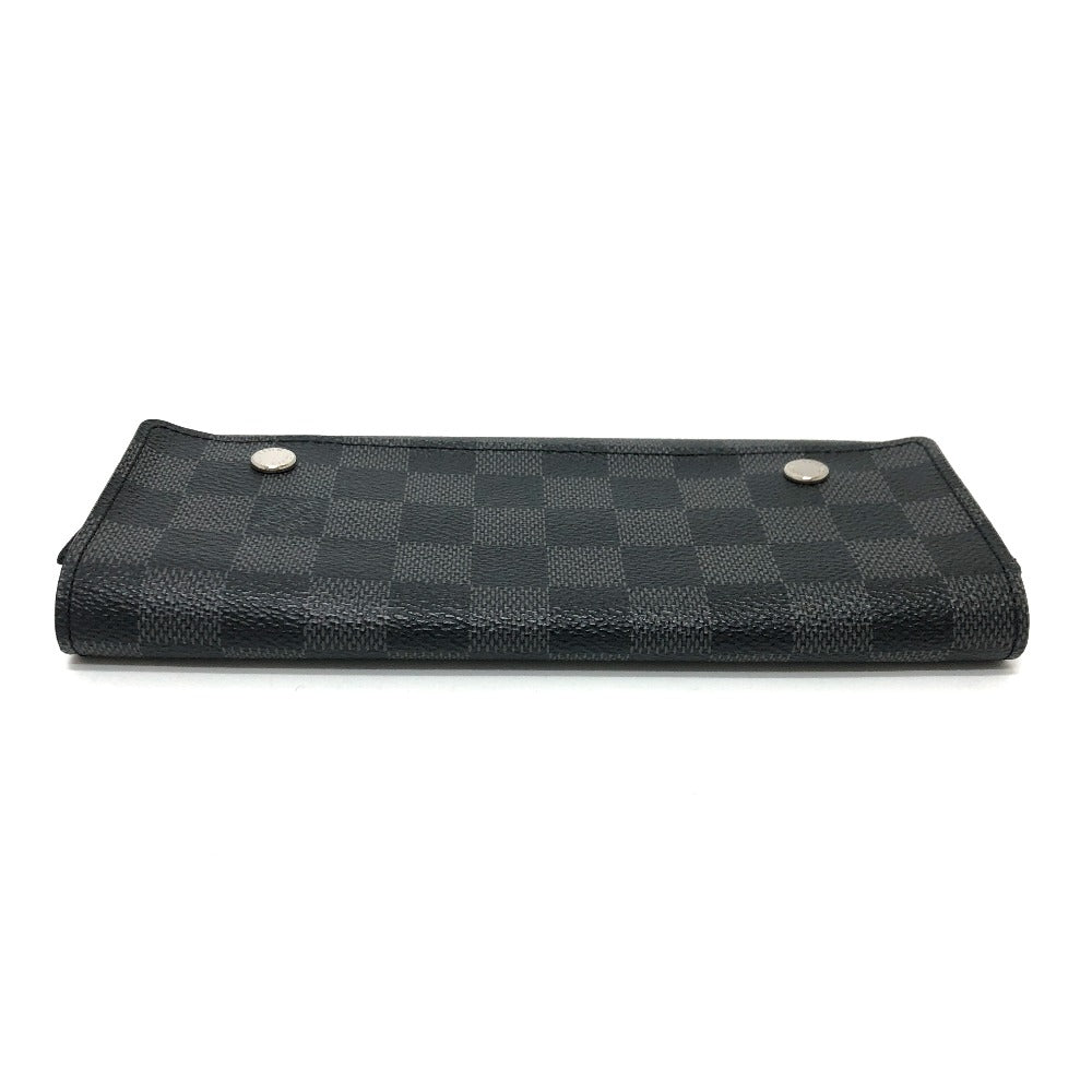 LOUIS VUITTON N63084 Damier Graphite Portefeuille Long Modular Wallet, Men's, Black, Damier Graphite Canvas