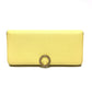 BVLGARI Logo Clip Long Wallet, Bifold Wallet, Leather, Women's, Yellow