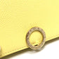 BVLGARI Logo Clip Long Wallet, Bifold Wallet, Leather, Women's, Yellow
