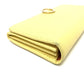 BVLGARI Logo Clip Long Wallet, Bifold Wallet, Leather, Women's, Yellow