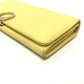 BVLGARI Logo Clip Long Wallet, Bifold Wallet, Leather, Women's, Yellow