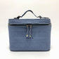 Dior Cannage Embroidered Vanity Bag, Canvas, Women's, Blue