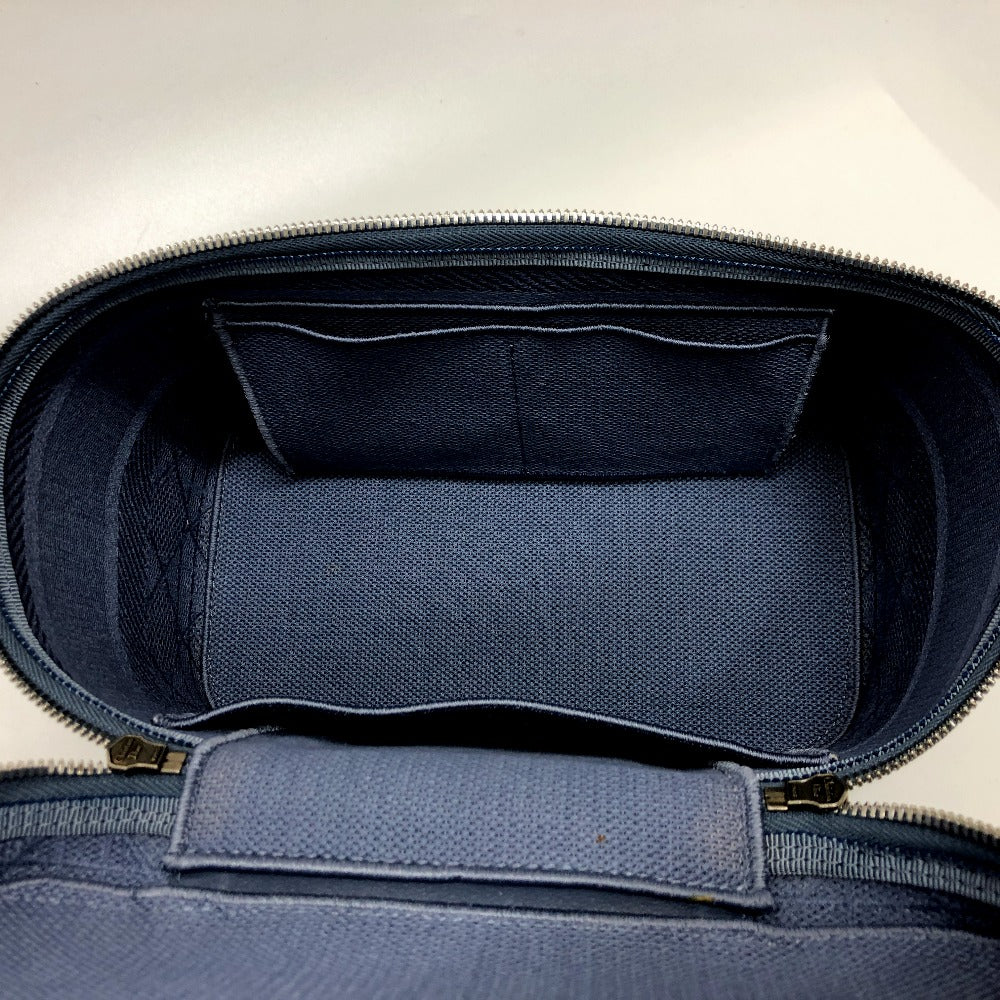 Dior Cannage Embroidered Vanity Bag, Canvas, Women's, Blue