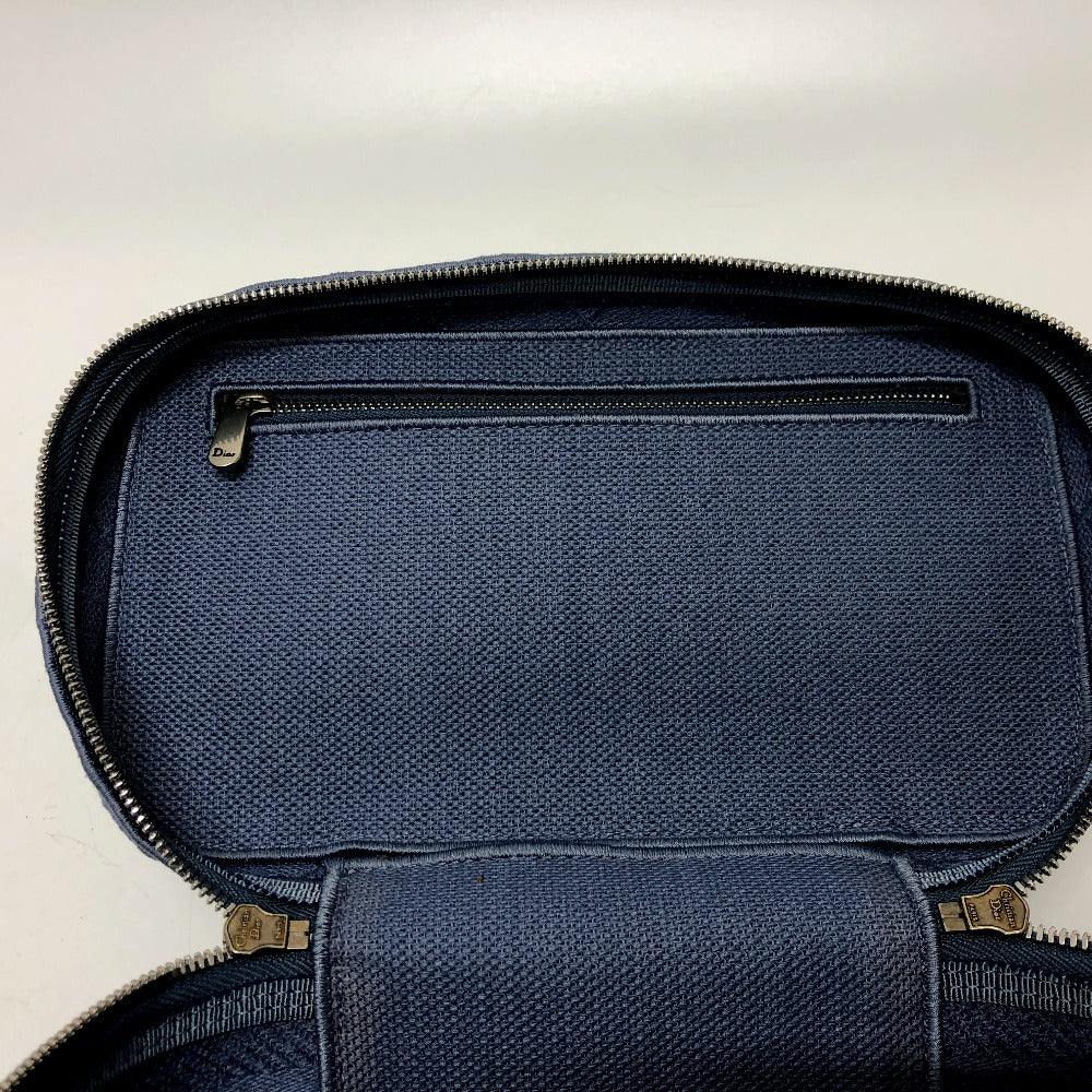 Dior Cannage Embroidered Vanity Bag, Canvas, Women's, Blue