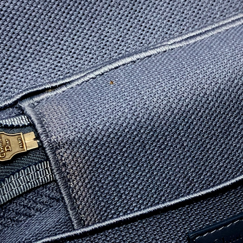 Dior Cannage Embroidered Vanity Bag, Canvas, Women's, Blue