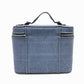 Dior Cannage Embroidered Vanity Bag, Canvas, Women's, Blue
