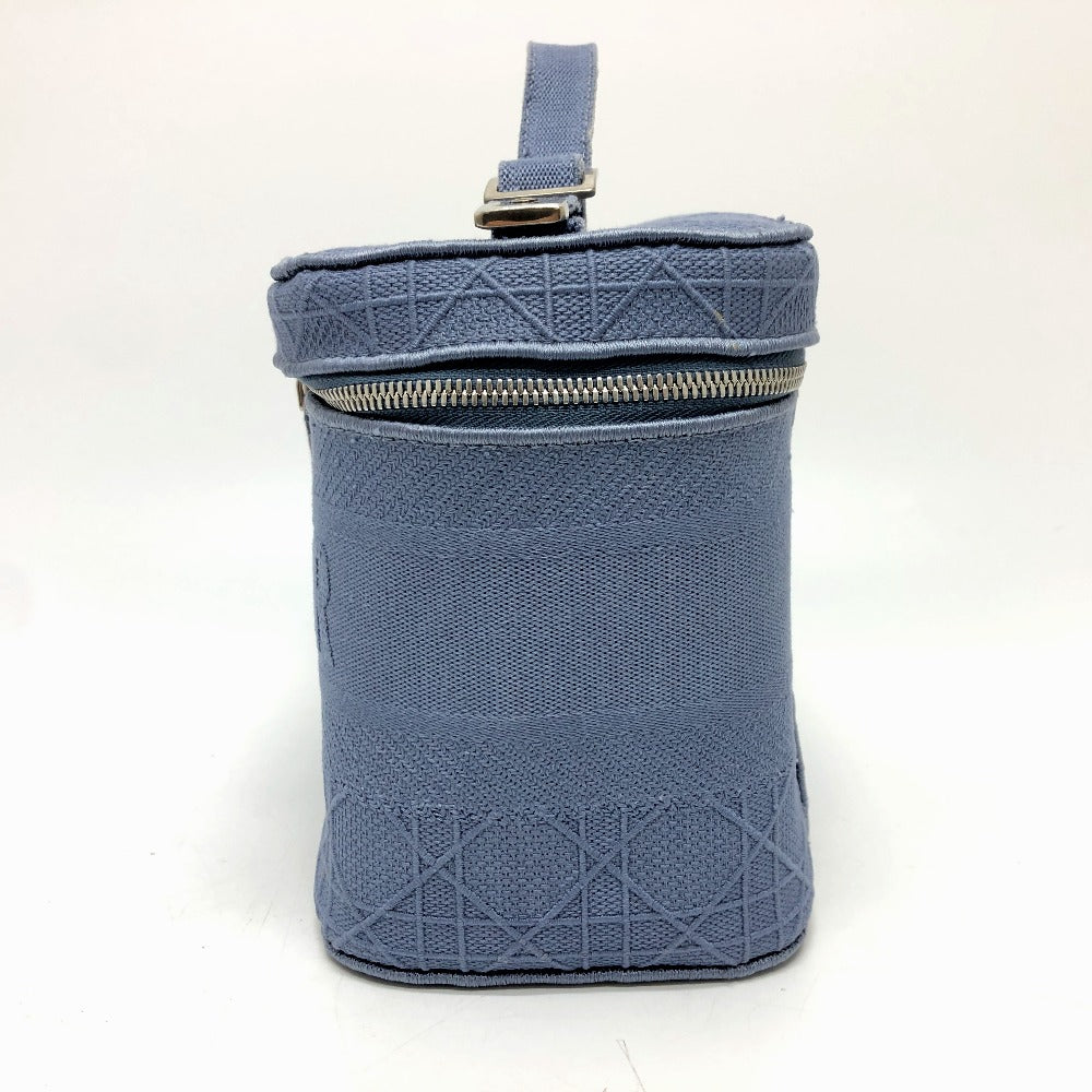 Dior Cannage Embroidered Vanity Bag, Canvas, Women's, Blue