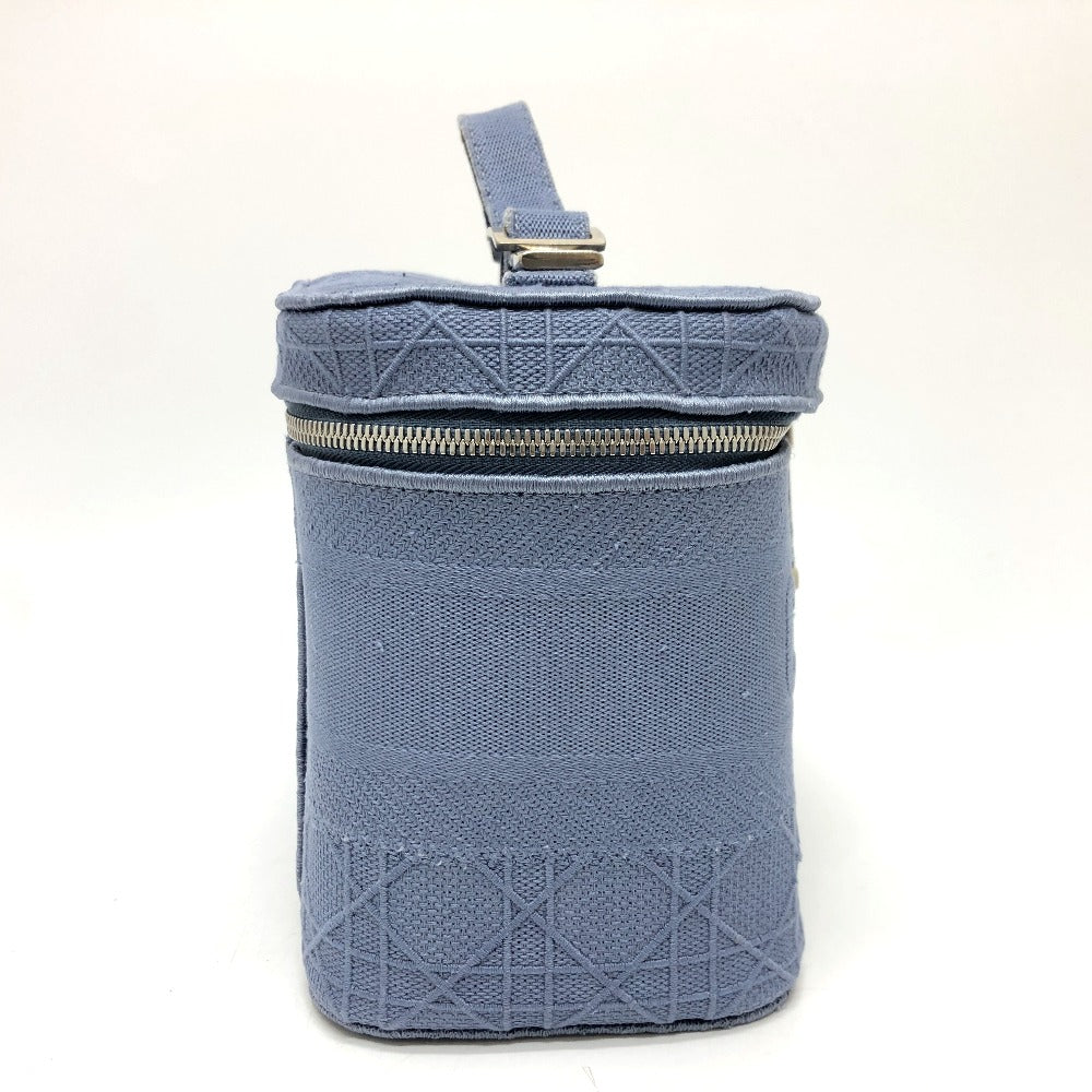 Dior Cannage Embroidered Vanity Bag, Canvas, Women's, Blue