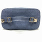 Dior Cannage Embroidered Vanity Bag, Canvas, Women's, Blue