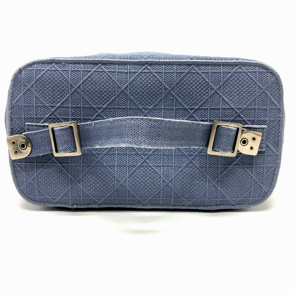Dior Cannage Embroidered Vanity Bag, Canvas, Women's, Blue