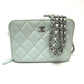 CHANEL AP2426 CC Coco Mark Matelasse Camera Bag, Chain Bag, Pochette, Shoulder Bag, Caviar Leather, Women's, Blue