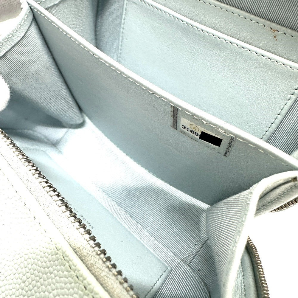 CHANEL AP2426 CC Coco Mark Matelasse Camera Bag, Chain Bag, Pochette, Shoulder Bag, Caviar Leather, Women's, Blue