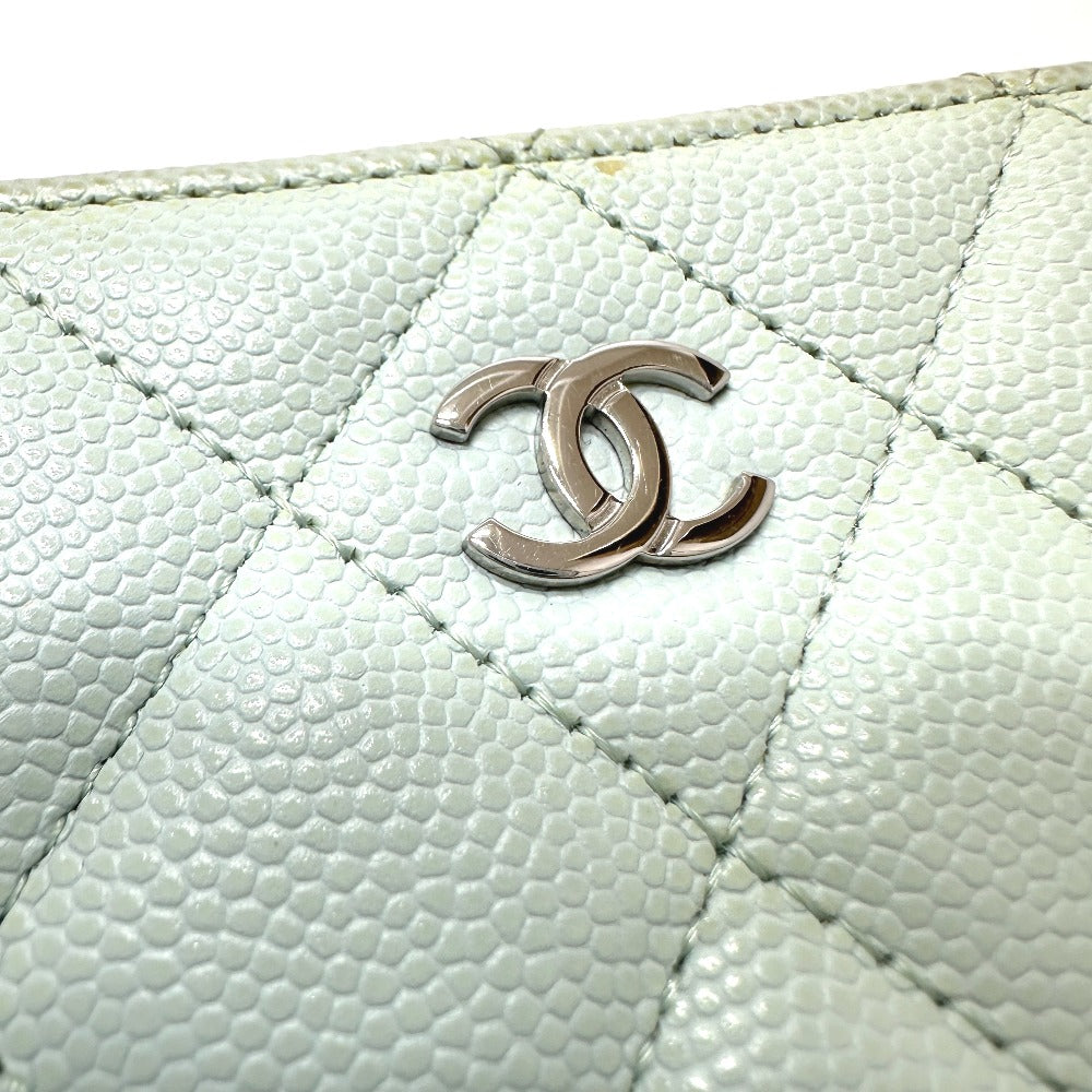 CHANEL AP2426 CC Coco Mark Matelasse Camera Bag, Chain Bag, Pochette, Shoulder Bag, Caviar Leather, Women's, Blue