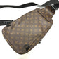 LOUIS VUITTON M45897 Monogram Macassar Avenue Sling Bag, Crossbody Bag, Men's, Brown, Monogram Macassar Canvas