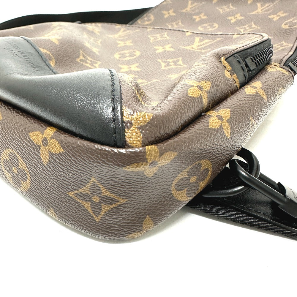 LOUIS VUITTON M45897 Monogram Macassar Avenue Sling Bag, Crossbody Bag, Men's, Brown, Monogram Macassar Canvas