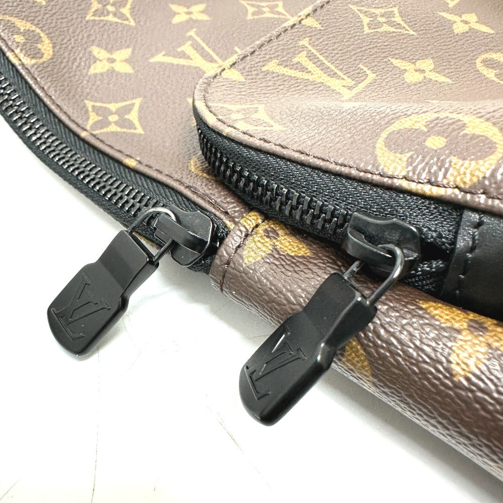 LOUIS VUITTON M45897 Monogram Macassar Avenue Sling Bag, Crossbody Bag, Men's, Brown, Monogram Macassar Canvas