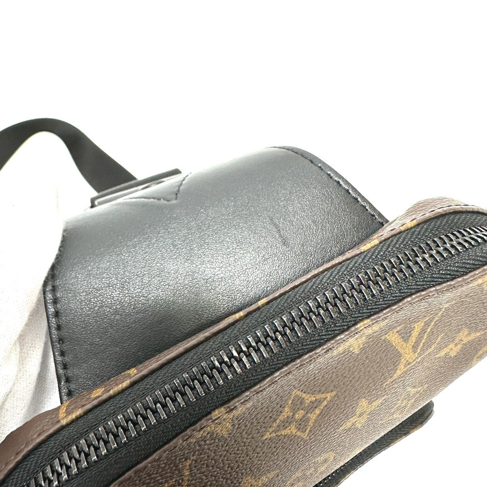LOUIS VUITTON M45897 Monogram Macassar Avenue Sling Bag, Crossbody Bag, Men's, Brown, Monogram Macassar Canvas