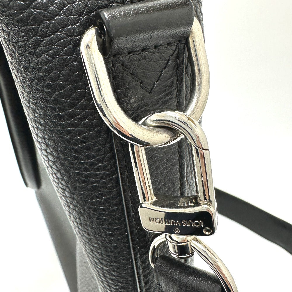 LOUIS VUITTON M94476 Greenwich Tote Bag in Taurillon Leather, Men's, Black