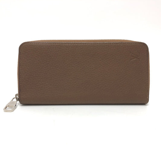 LOUIS VUITTON M58864 Zippy Wallet Vertical Long Wallet in Taurillon Leather, Brown, Men's