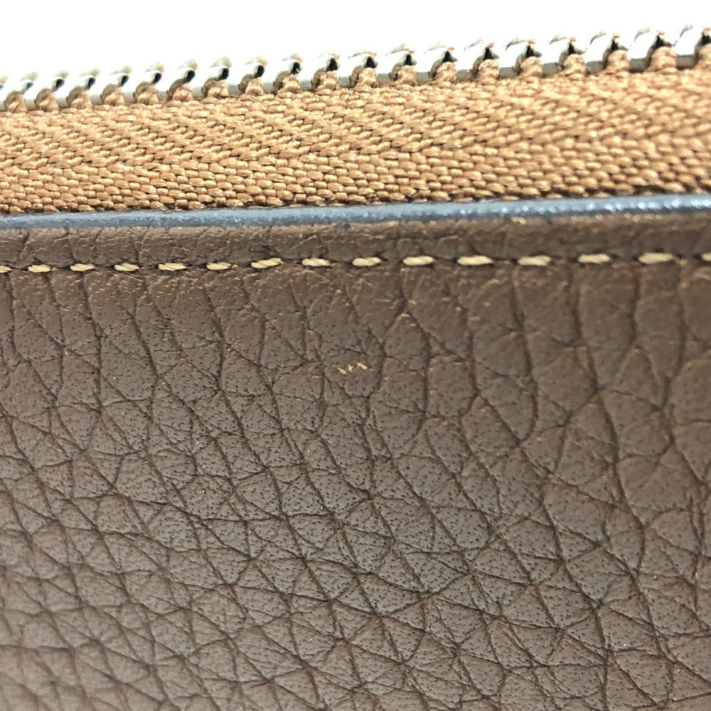 LOUIS VUITTON M58864 Zippy Wallet Vertical Long Wallet in Taurillon Leather, Brown, Men's