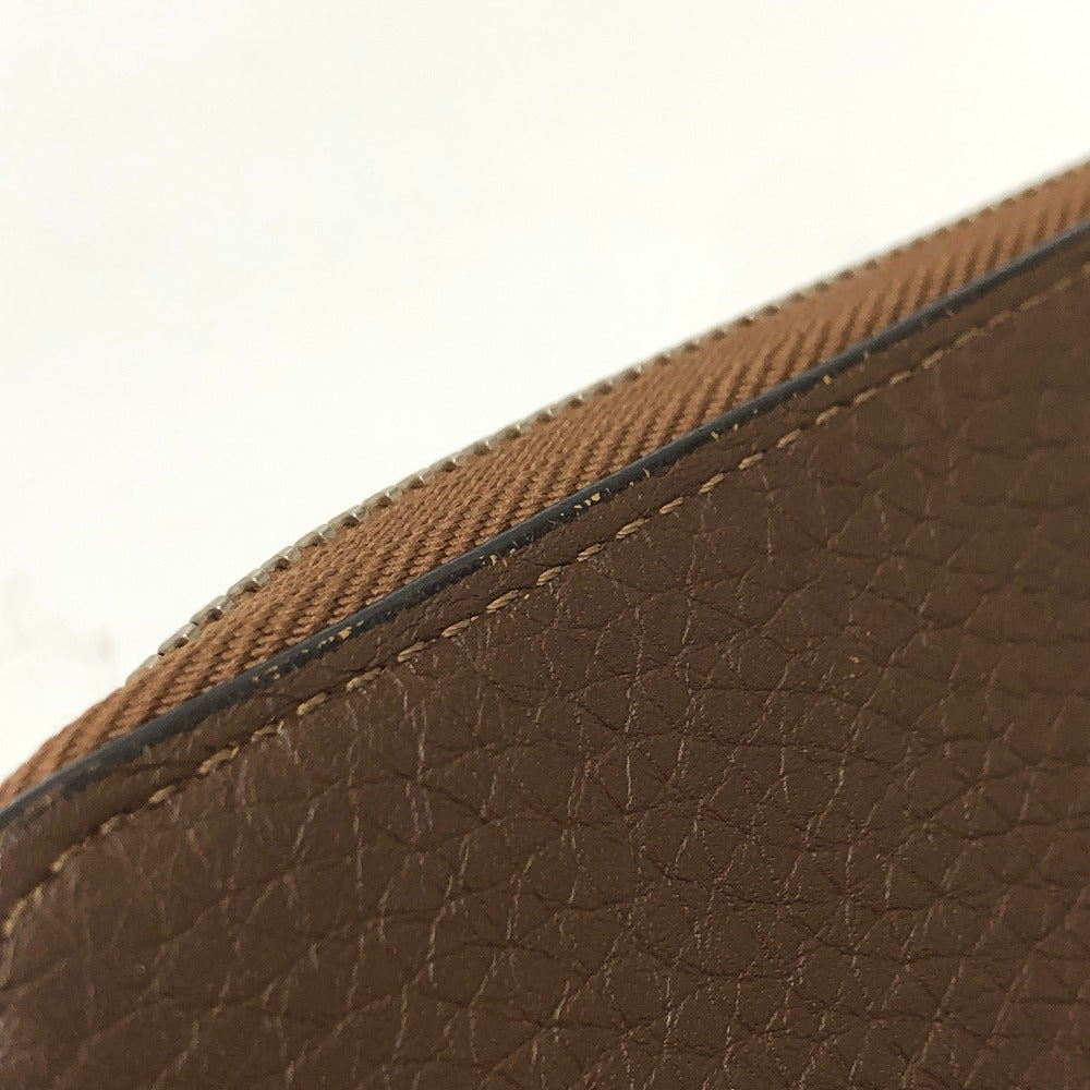 LOUIS VUITTON M58864 Zippy Wallet Vertical Long Wallet in Taurillon Leather, Brown, Men's