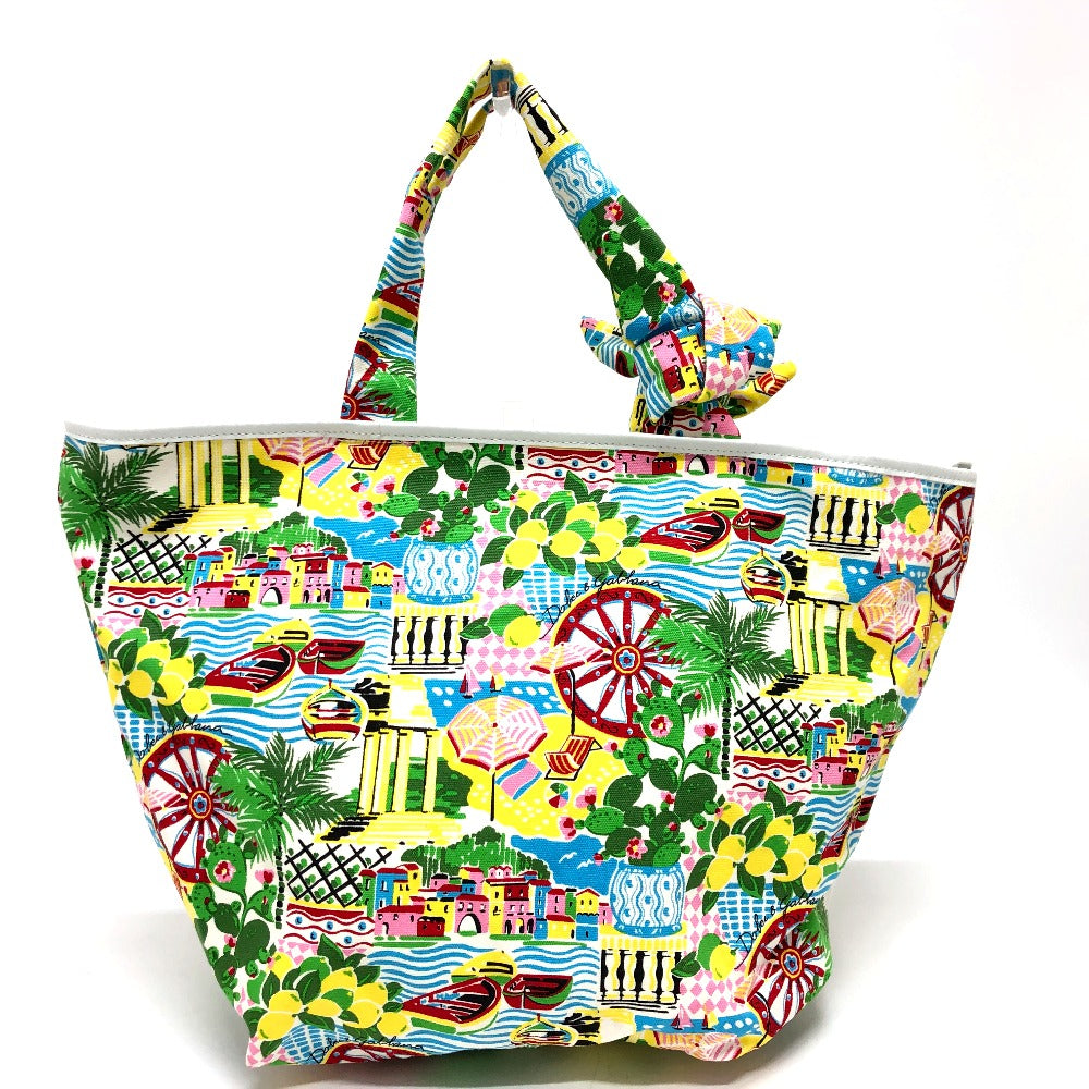DOLCE&amp;GABBANA Men's Canvas/Leather Tote Bag in Multicolor