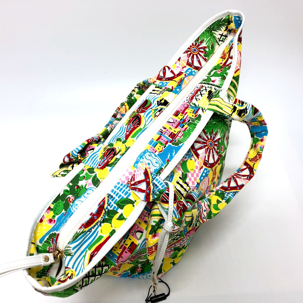 DOLCE&amp;GABBANA Men's Canvas/Leather Tote Bag in Multicolor
