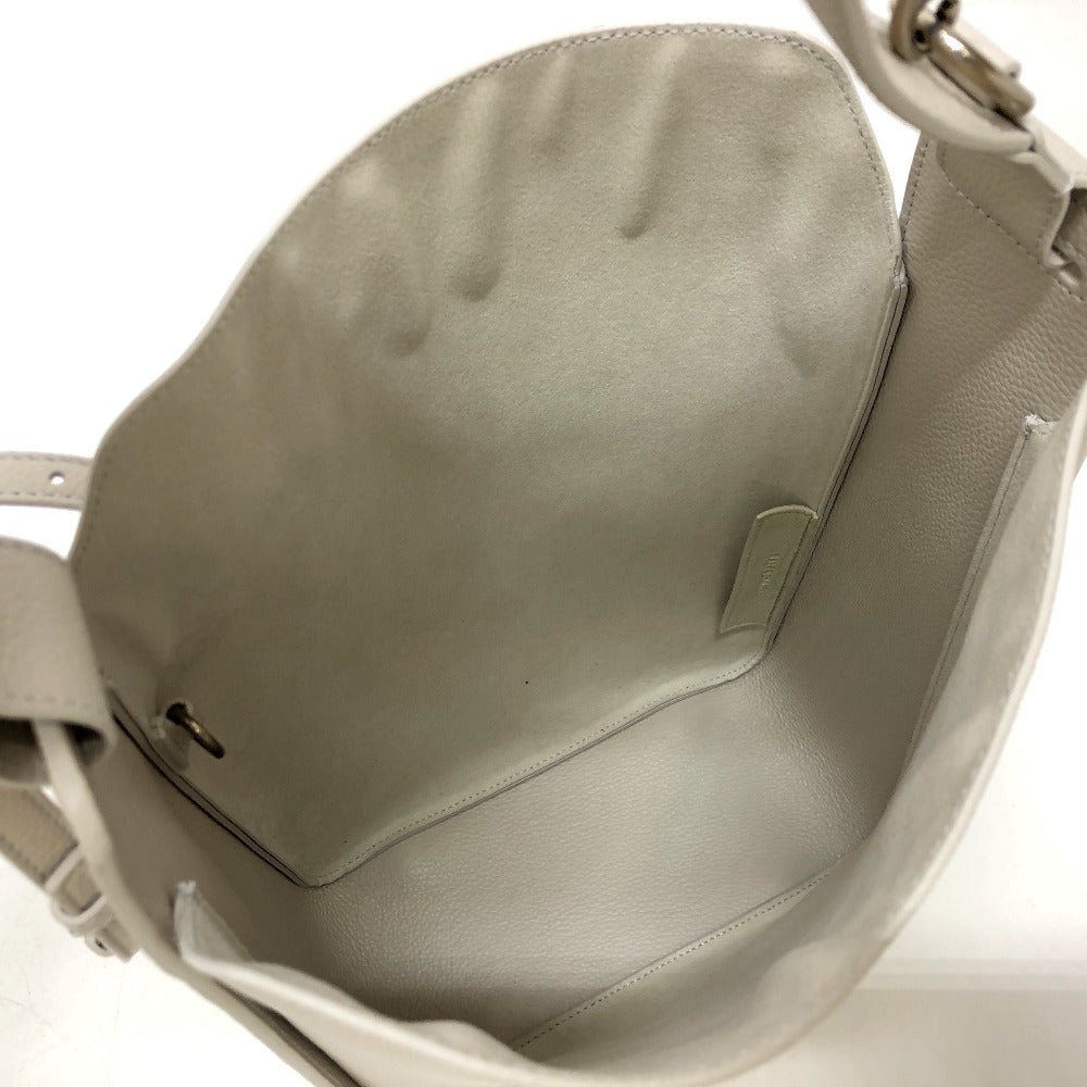 BALENCIAGA 659920 North South 2-Way Shoulder Bag, Leather, Women's, White