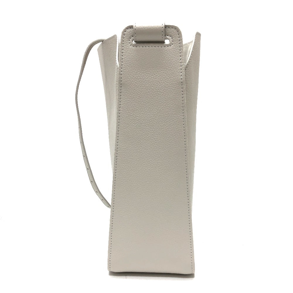 BALENCIAGA 659920 North South 2-Way Shoulder Bag, Leather, Women's, White