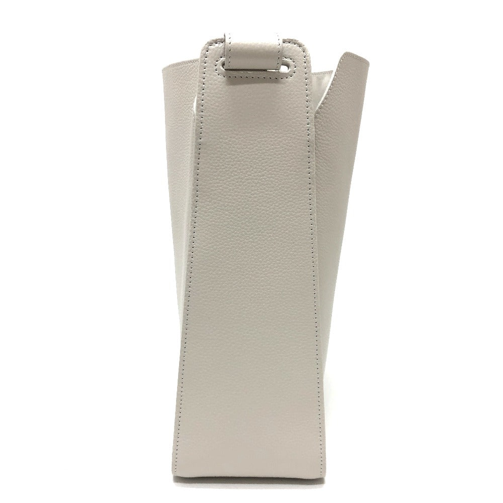 BALENCIAGA 659920 North South 2-Way Shoulder Bag, Leather, Women's, White