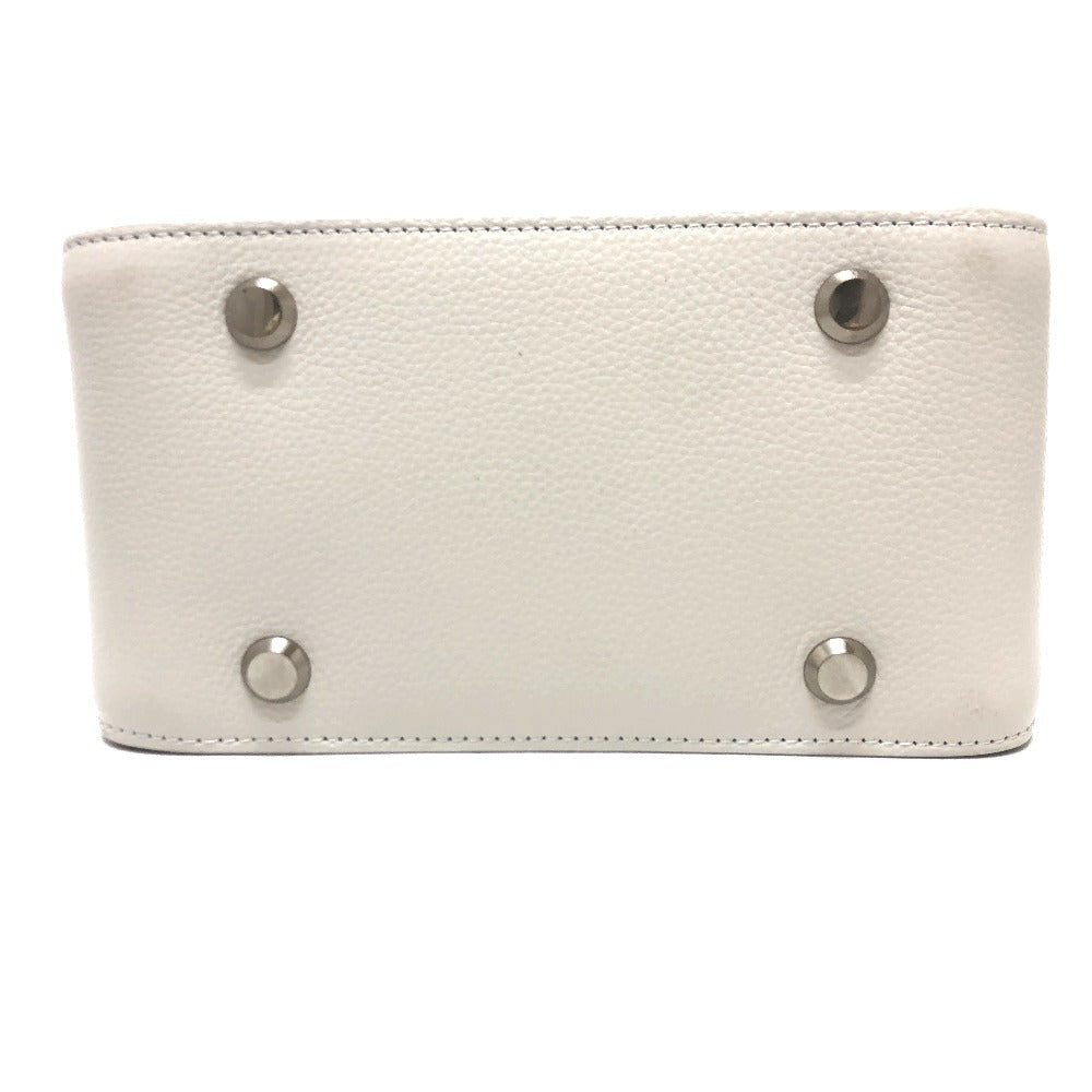 BALENCIAGA 659920 North South 2-Way Shoulder Bag, Leather, Women's, White